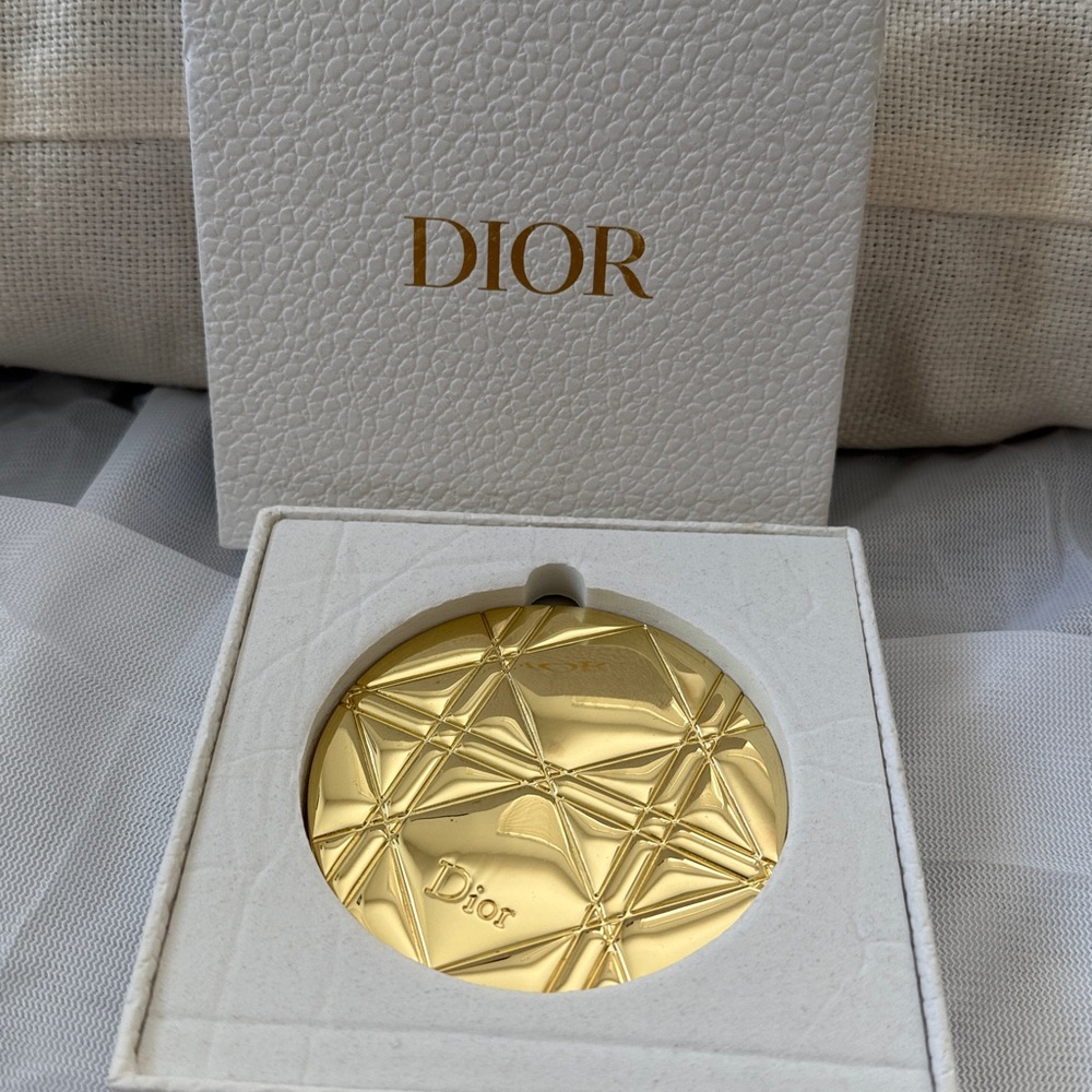 Dior Gold Quilted Double Sided Mirror Compact